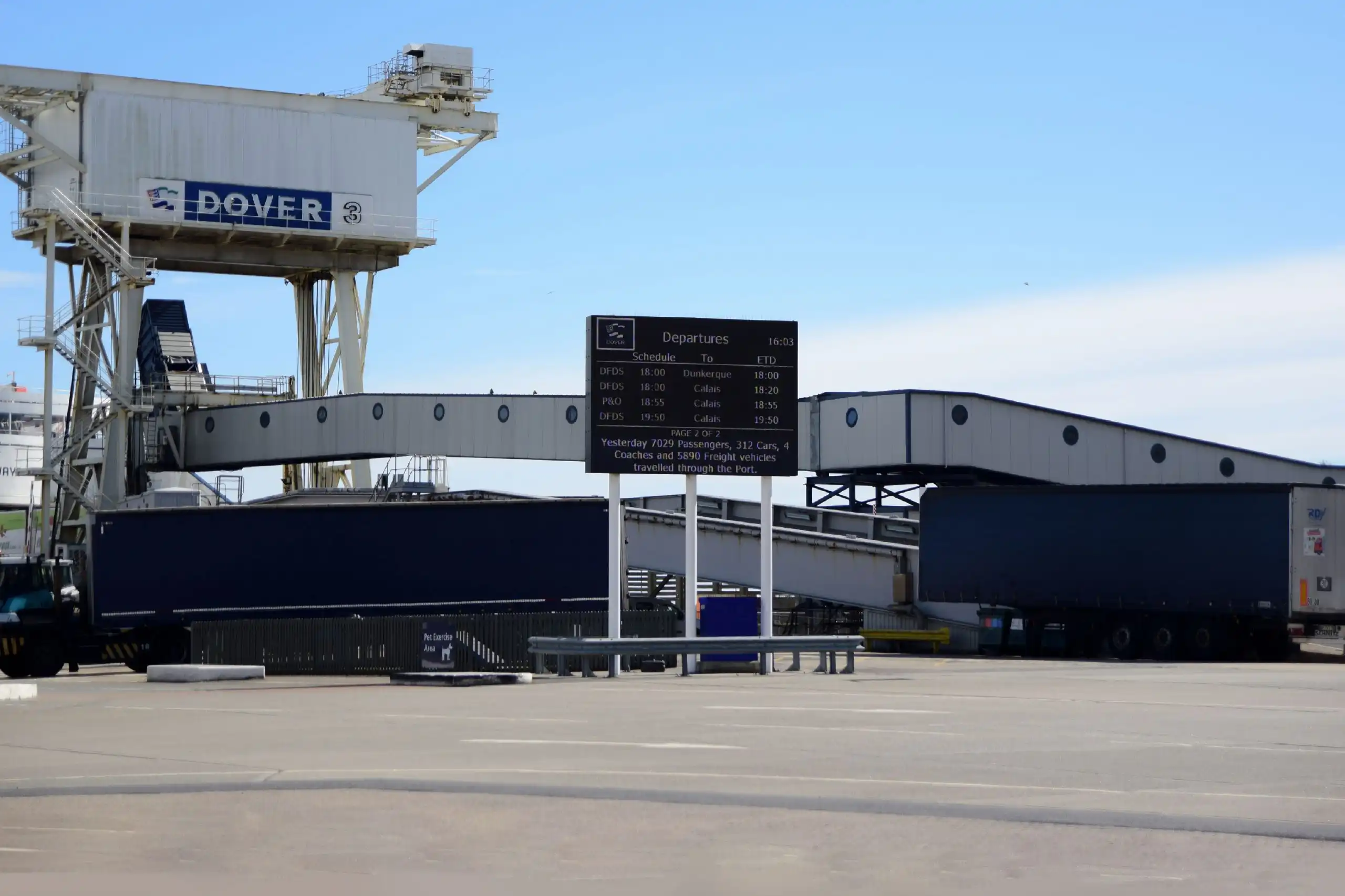 Access to ferry at dover