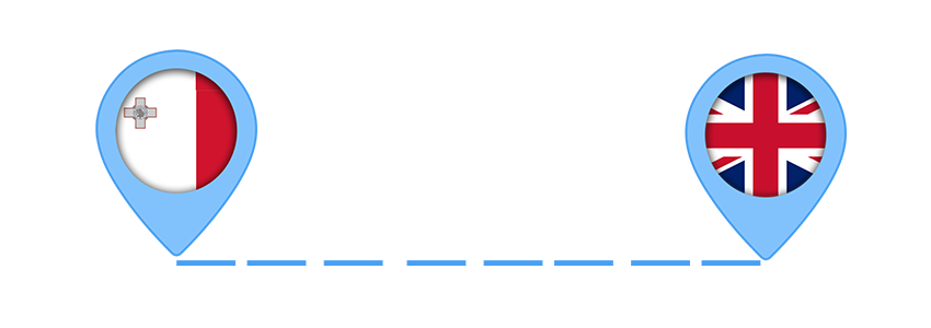 International courier service Malta to the UK