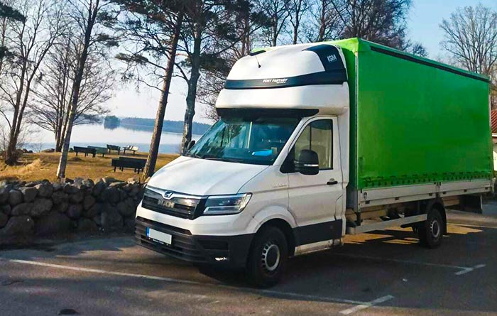 A Curtain Side van of Europe Express